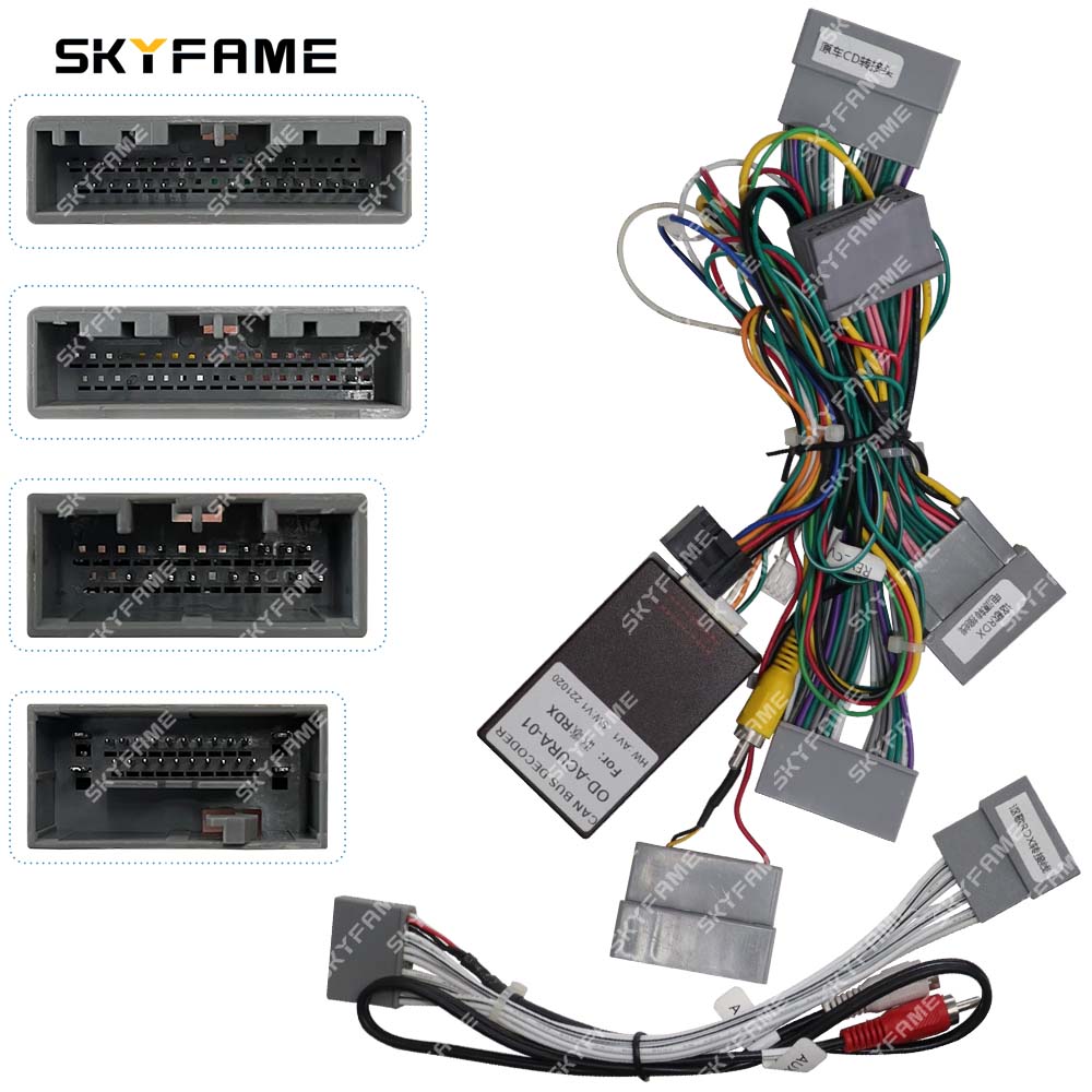 Skyfame Car Pin Wiring Harness Adapter Canbus Box Decoder Android