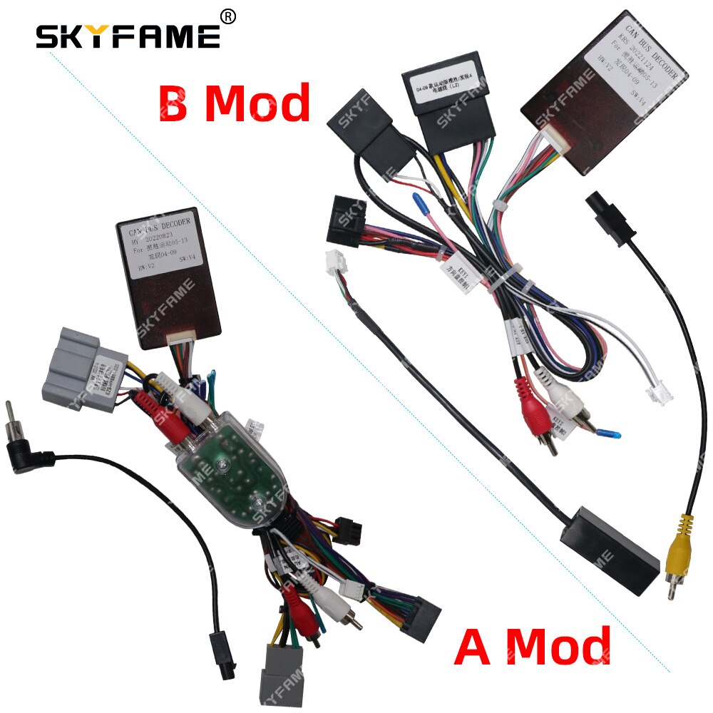 Skyfame Car Pin Wiring Harness Adapter Canbus Box Decoder Android Radio Power Cable For Land