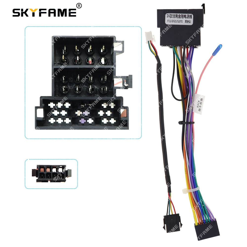 Skyfame Car 16pin Wiring Harness Adapter For Geely Vision Yuanjing 