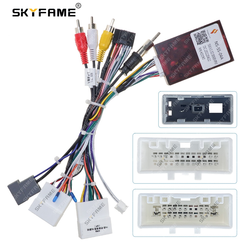 Skyfame Car 16pin Wiring Harness Adapter Canbus Box Decoder Android Radio Power Cable For Nissan