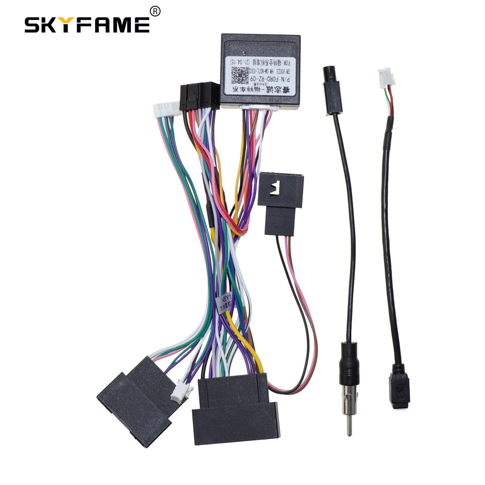 SKYFAME 16Pin Car Wiring Harness Adapter Canbus Box Decoder For Ford ...